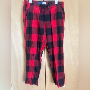 Old Navy Checkered Red and Black Pajama Joggers